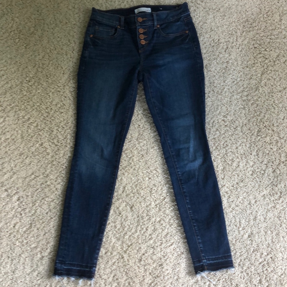 Loft modern skinny button fly size 25/0